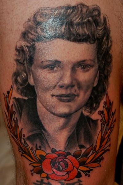 Portrait Realistic Tattoo by Adam Barton