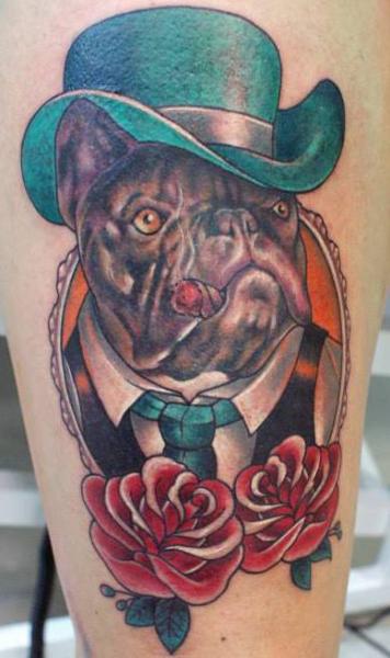 Arm Fantasy Dog Tattoo by Astin Tattoo