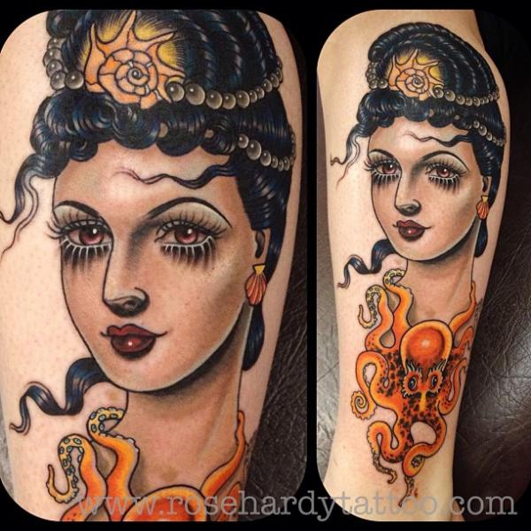 Arm Oktopus Frauen Tattoo von <b>Rose Hardy</b> Tattoo - tattoo-aem-woman-octopus