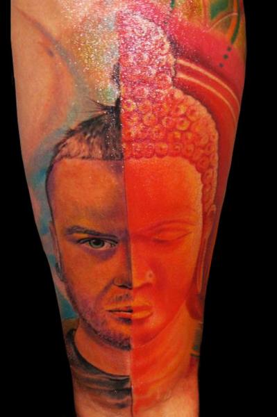 Porträt Religiös Buddha Tattoo von Csaba Kiss