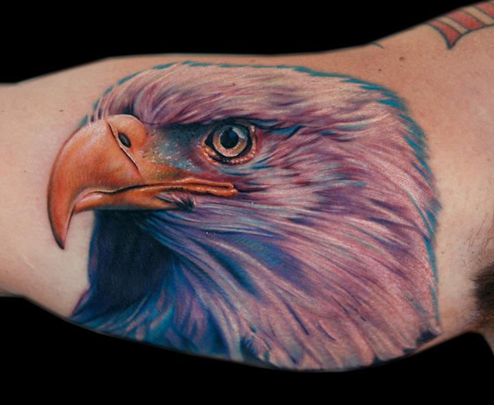 Arm Realistic Eagle Tattoo by Cecil Porter
