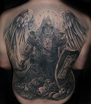 Motive engel schwert tattoo mit Schutzengel Tattoo