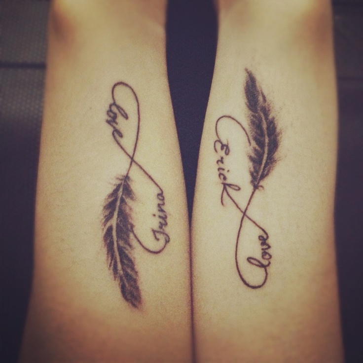 Couple tattoo: infinity