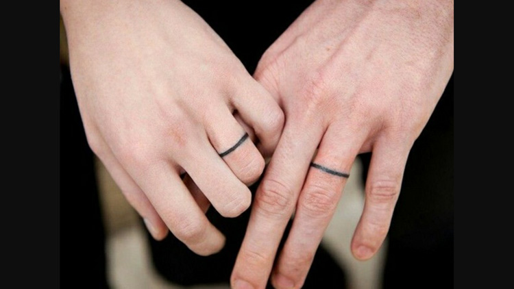 Couple tattoo: ring