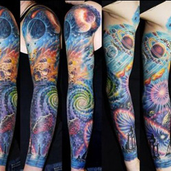 Tatuaje de manga de galaxia