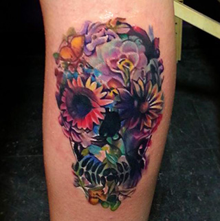 sugar skull tattoo