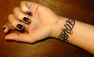 inner wrist tattoo