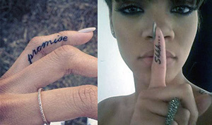 side finger tattoo