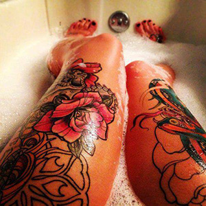 thigh tattoo