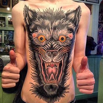 tatouage loup