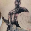 tatuaje Fantasy Espalda Capitán América por Tattoo Shimizu