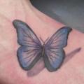 tatuaggio Realistici Piede Farfalle di Dezign Tattoo