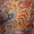 tatuaje Japoneses Espalda Tigre por Diamond Jacks