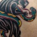 Schulter Old School Panther tattoo von Diamond Jacks