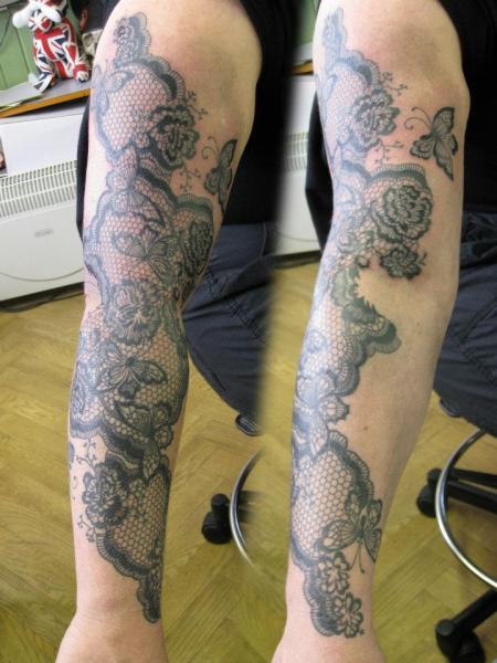 Arm Flower Tattoo by Dna Tattoo