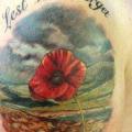 Shoulder Realistic Flower tattoo by Dna Tattoo