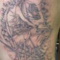 Realistic Side Galleon tattoo by Dna Tattoo