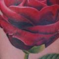 Arm Realistic Flower tattoo by Dragstrip Tattoos