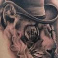 Shoulder Fantasy Lion tattoo by Dragstrip Tattoos