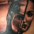 Side Women Glass tattoo by Dragstrip Tattoos