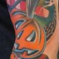 tatuaje Brazo Fantasy Tim Burton por Eclipse Tattoo