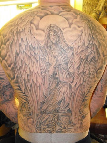 Tatuaggio Schiena Angeli di Etched In Ikk