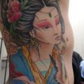 tatuaggio Fianco Giapponesi Geisha di Extreme Needle