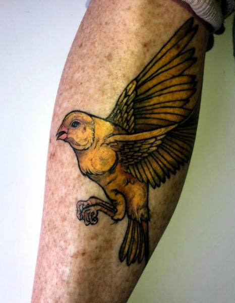Tatuaje Brazo Pájaro por Adrenaline Vancity