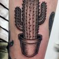 Arm Dotwork Cactus tattoo by Adrenaline Vancity