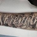 Arm Lettering Fonts tattoo by Adrenaline Vancity