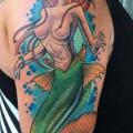 tatuaje Brazo Sirena por Adrenaline Vancity