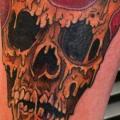 Arm Skull Pizza tattoo by Adrenaline Vancity