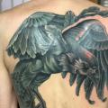 Back Crow tattoo by Adrenaline Vancity