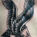 Old School Eagle Belly tattoo by Adrenaline Vancity
