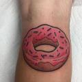 Calf Donut tattoo by Adrenaline Vancity