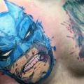 Brust Batman tattoo von Adrenaline Vancity