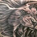 Shoulder Chest Lion tattoo by Adrenaline Vancity