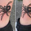Leg Spider 3d tattoo by Adrenaline Vancity