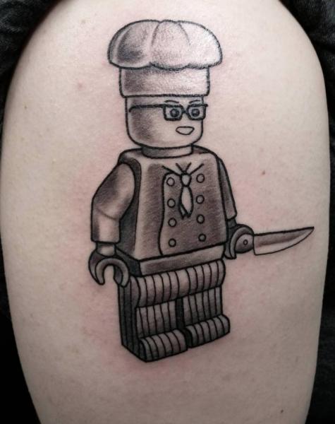Lego Hat Tattoo by Adrenaline Vancity