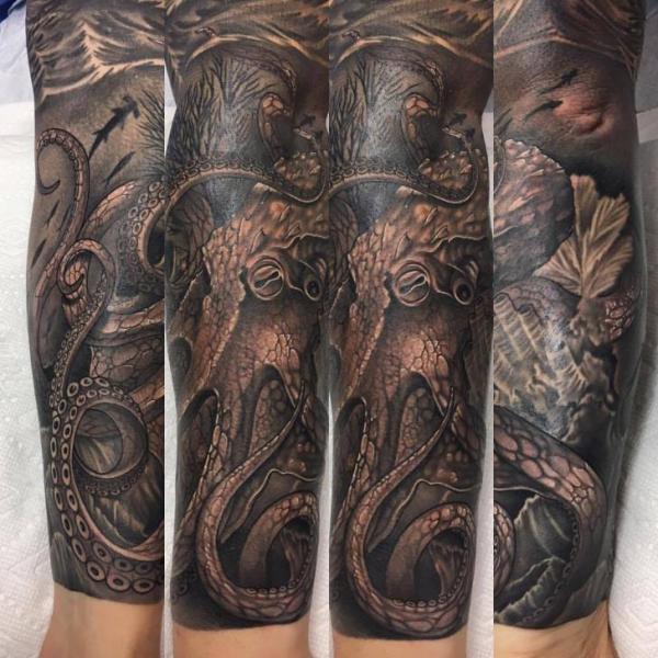 Arm Octopus Tattoo by Adrenaline Vancity