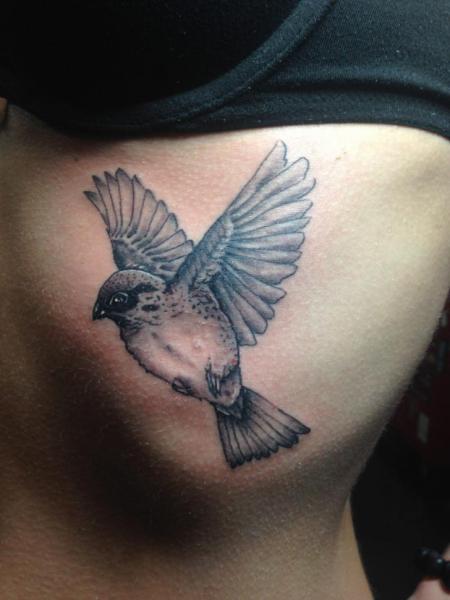 Side Bird Tattoo by Adrenaline Vancity