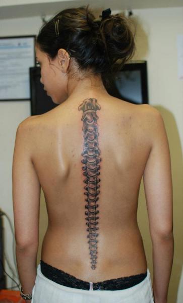 Rücken Skeleton Tattoo von Hammersmith Tattoo