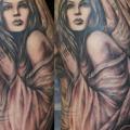 Schulter Fantasie Engel tattoo von Hammersmith Tattoo