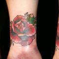 Old School Flower Hand tattoo by Hell To Pay Tattoo
