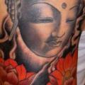 Shoulder Flower Buddha tattoo by Hell To Pay Tattoo