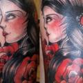 Shoulder Old School Gypsy tattoo by Hell To Pay Tattoo