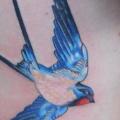 Realistic Swallow Side tattoo by Holy Cow Tattoos