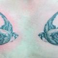 Realistic Chest Swallow tattoo by Cake Happy Tattoo