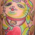 Arm Maneki Neko tattoo by Wrexham Ink