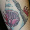 tatuaje Brazo Tiburón por Wrexham Ink